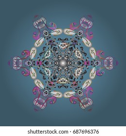 Snowflakes. Vector illustration. Background. Holiday design for Christmas and New Year fashion prints. Christmas pattern with snowflakes abstract background.
