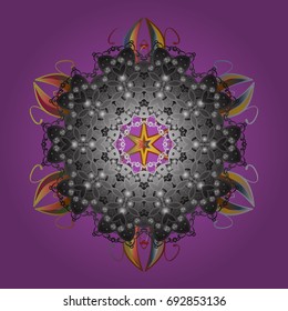 Snowflakes. Vector illustration. Background. Holiday design for Christmas and New Year fashion prints. Christmas cute background with snowflakes abstract background.