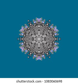 Snowflakes Vector illustration. Decoration winter snow icons. Vector christmas abstract colorful background with falling snowflake.