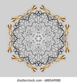 Snowflakes Vector illustration. Decoration winter snow icons. Vector christmas abstract gray background with falling snowflake.