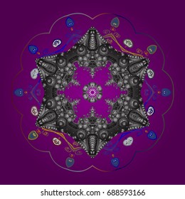 Snowflakes Vector illustration. Decoration winter snow icons. Vector christmas abstract colorful background.