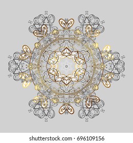 Snowflakes Vector illustration. Decoration winter snow icons. Vector christmas abstract colorful background with falling snowflake.