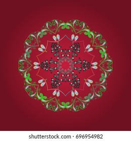 Snowflakes Vector illustration. Decoration winter snow icons. Vector christmas abstract colorful background with falling snowflake.