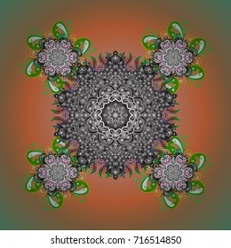 Snowflakes Vector illustration. Decoration winter snow icons. Vector christmas abstract colorful background with falling snowflake.