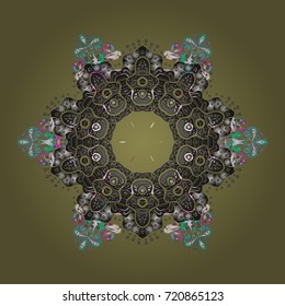Snowflakes Vector illustration. Decoration winter snow icons. Vector christmas abstract colorful background with falling snowflake.