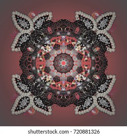 Snowflakes Vector illustration. Decoration winter snow icons. Vector christmas abstract colorful background with falling snowflake.