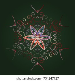 Snowflakes Vector illustration. Decoration winter snow icons. Vector christmas abstract colorful background with falling snowflake.
