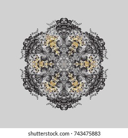Snowflakes Vector illustration. Decoration winter snow icons. Vector christmas abstract colorful background with falling snowflake.