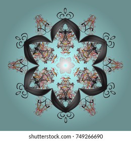 Snowflakes Vector illustration. Decoration winter snow icons. Vector christmas abstract colorful background with falling snowflake.