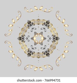 Snowflakes Vector illustration. Decoration winter snow icons. Vector christmas abstract colorful background with falling snowflake.