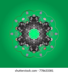 Snowflakes Vector illustration. Decoration winter snow icons. Vector christmas abstract colorful background with falling snowflake.