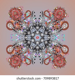 Snowflakes. Vector illustration. Holiday design for Christmas and New Year fashion prints. Christmas pattern with snowflakes abstract background. Background.