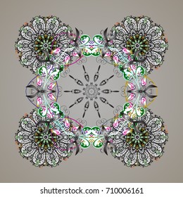 Snowflakes. Vector illustration. Holiday design for Christmas and New Year fashion prints. Christmas pattern with snowflakes abstract background. Background.