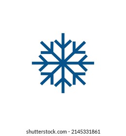 Ilustración vectorial de copos de nieve. Diseño minimalista de copos de nieve aislados en fondo blanco