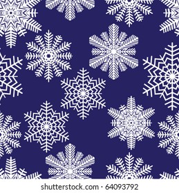 Snowflakes. Vector illustration. Seamless.