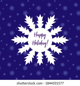 snowflakes vector on happy holidays card vector, digital christmas ornaments vector, snowfall vector