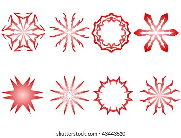 Snowflakes, vector snowflakes on a white background