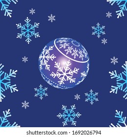 Snowflakes vector seamless pattern. Snow winter holidays background texture. Christmas elements.
For printing wrapping paper, fabric, wallpaper
