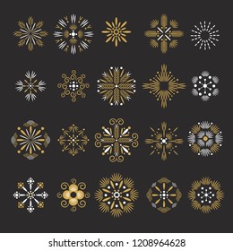 Snowflakes vector set