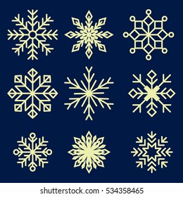 snowflakes vector set