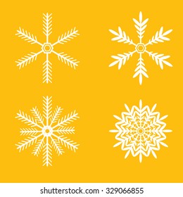 Snowflakes vector set. snow flake icon set