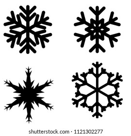 Snowflakes vector symbol,
isolated winter frost sign
