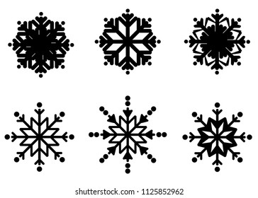Snowflakes vector symbol,
isolated winter frost sign