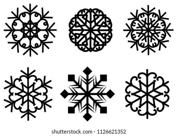 Snowflakes vector symbol,
isolated winter frost sign