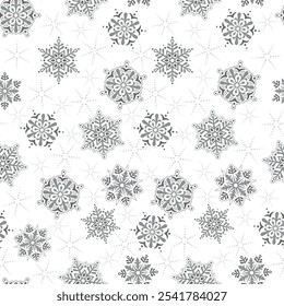 Copos de nieve Vector blanco y gris Festiva Navidades