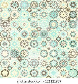 snowflakes vintage seamless pattern