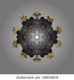 Snowflakes with watercolor effect. Abstract snowflakes design. Vector background. Textile print for bed linen, jacket, package design, fabric and fashion concepts.