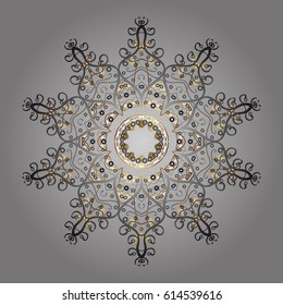 Snowflakes with watercolor effect. Textile print for bed linen, jacket, package design, fabric and fashion concepts. Abstract snowflakes design. Vector background.