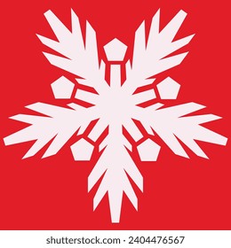 Snowflakes. White winter background with Snowflakes border. Christmas background for greeting card. Snowflake. Xmas ornament or design. Vector illustr