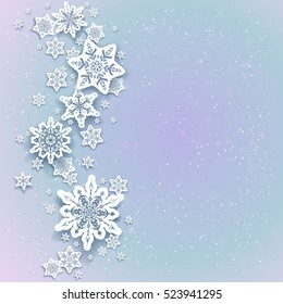 Snowflakes winter background