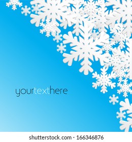 Snowflakes Winter background - vector EPS10