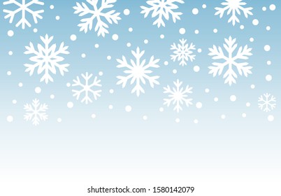 Snowflakes winter background. Vector illustration.