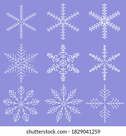 Snowflakes for winter and christmas theme. 