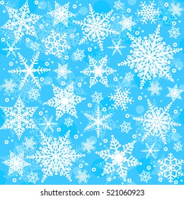 Snowflakes. Winter Holidays Decoration. Vector set. background. Holiday greeting card with snowflake.Vector illustration. Design snowflakes. Seamless. Celebratory pattern with snowflakes.