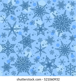 Snowflakes. Winter Holidays Decoration. Vector set. background. Holiday greeting card with snowflake.Vector illustration. Design snowflakes. Seamless. Celebratory pattern with snowflakes.