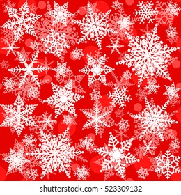 Snowflakes. Winter Holidays Decoration. Vector set. background. Holiday greeting background with snowflake. seamless