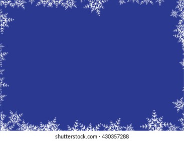 Snowflakes winter New Year frame