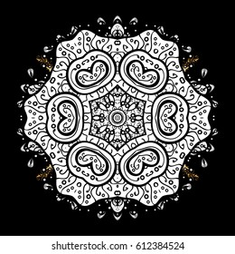 Snowflakes winter New Year frame in colors.