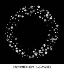 Snowflakes. Winter pattern with new year  snowflakes in minimalist style. Christmas background for decoration brochures, covers. Vector holiday texture.
