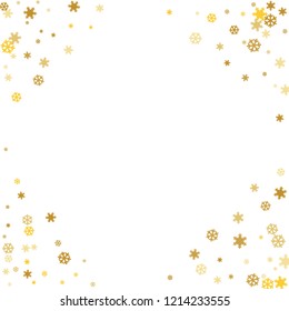 Snowflakes. Winter pattern with new year  snowflakes in minimalist style. Christmas background for decoration brochures, covers. Vector holiday texture.
