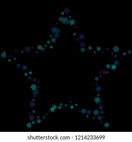 Snowflakes. Winter pattern with new year  snowflakes in minimalist style. Christmas background for decoration brochures, covers. Vector holiday texture.
