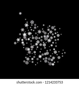 Snowflakes. Winter pattern with new year  snowflakes in minimalist style. Christmas background for decoration brochures, covers. Vector holiday texture.
