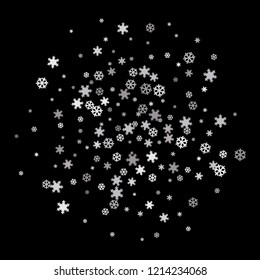 Snowflakes. Winter pattern with new year  snowflakes in minimalist style. Christmas background for decoration brochures, covers. Vector holiday texture.

