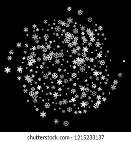 Snowflakes. Winter pattern with new year  snowflakes in minimalist style. Christmas background for decoration brochures, covers. Vector holiday texture.
