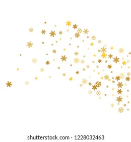 Snowflakes. Winter pattern with new year  snowflakes in minimalist style. Christmas background for decoration brochures, covers. Vector holiday texture.