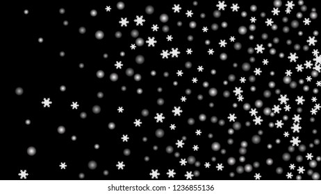 Snowflakes. Winter pattern with new year  snowflakes in minimalist style. Christmas background for decoration brochures, covers. Vector holiday texture.